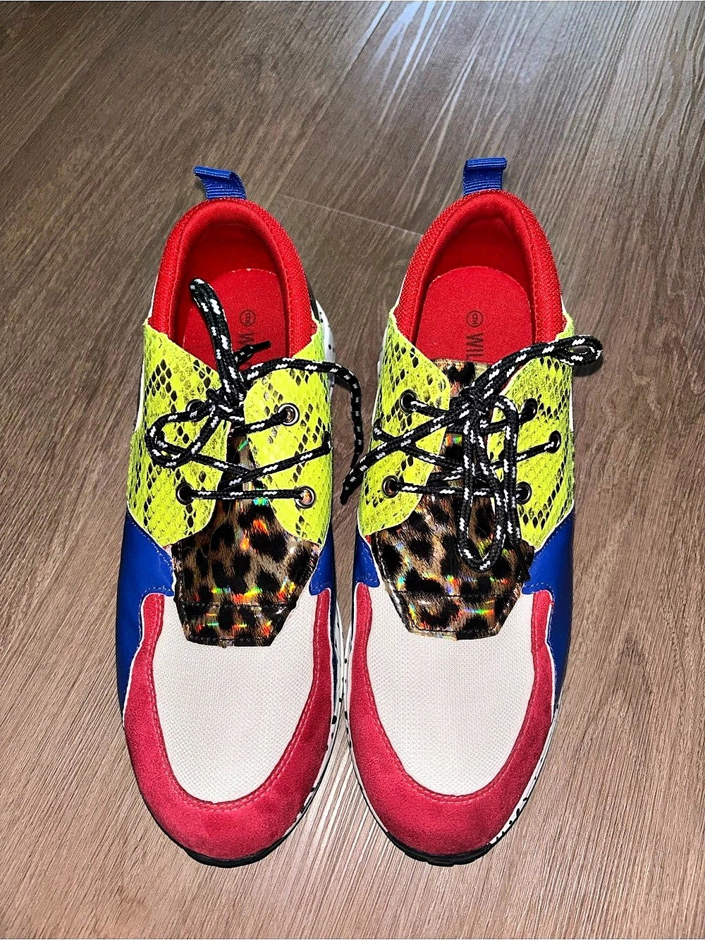 Wild Diva Colorful Animal Print Sneakers